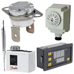 تولید و فروش انواع ترموستات حرارتی شامل ترموستات بی‌متال، ترموستات دیجیتال، ترموستات آنالوگ، ترموستات مستغرق، ترموستات تماسی و ترموستات حدی (ایمنی)